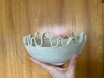 Ribbon Edge Bowl - White