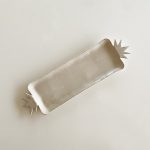 Long Rectangle Tray with Spikey Frills - White - Image 2