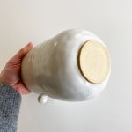 Ophelia Vase - Tall Knob-Handled Vessel in White - Image 2
