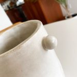 Ophelia Vase - Tall Knob-Handled Vessel in White - Image 3