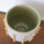 White, Green, Natural Bobble Bowl/Planter - Image 4