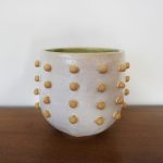 White, Green, Natural Bobble Bowl/Planter