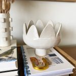 Petals Pedestal Bowl - White - Image 4