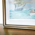 Set of 2 Vintage Ship Etchings - Image 6