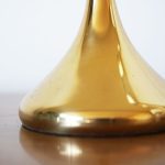 Set of 3 Brass Mid-Century Candlesticks - Image 4