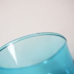 Set of 5 Turquoise Glass Goblets - Image 3