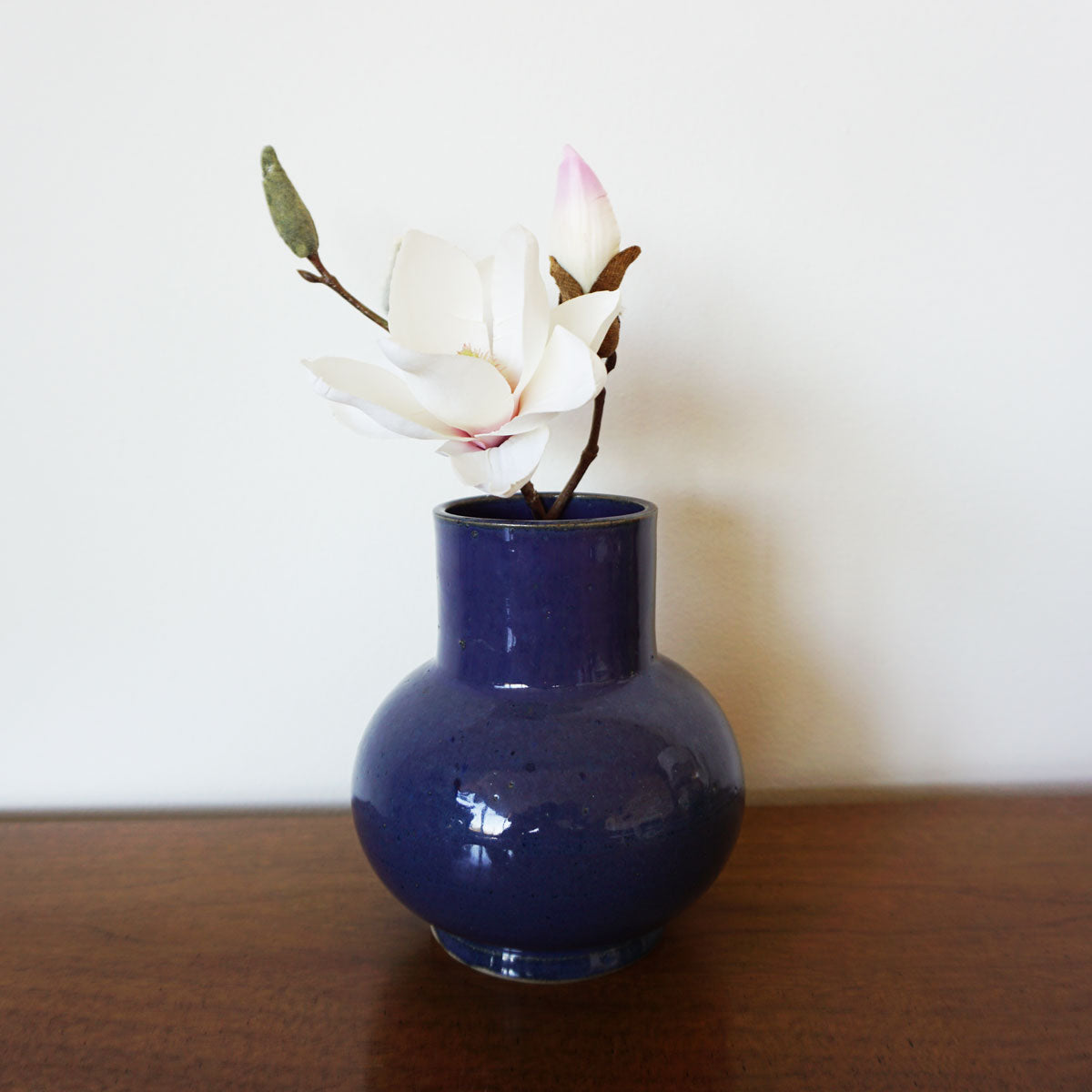 Salto_bluevase2 Small Vintage Blue Vase - Image 1