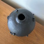 Tiny Dotted Round Vase - Black - Image 3