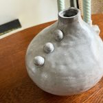 Assymetrical Button Vase - Grey - Image 2