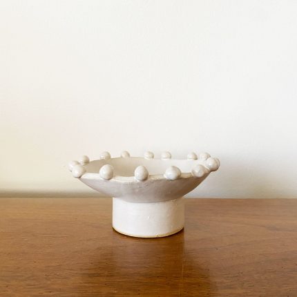 Petite Beaded Pedestal Dish - 3"