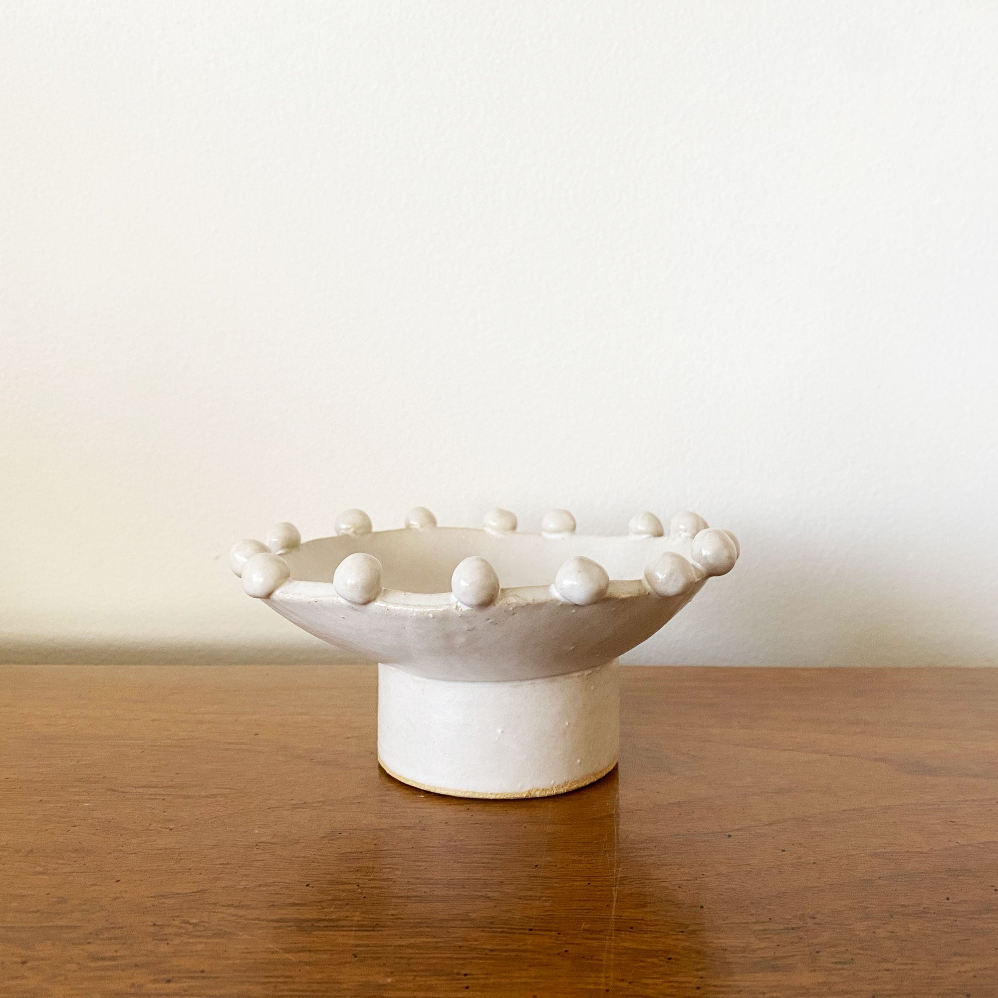salto-beadbowlped1_436a8771-e168-40fc-943a-bbfeb676b4de Petite Beaded Pedestal Dish - 3" - Image 1