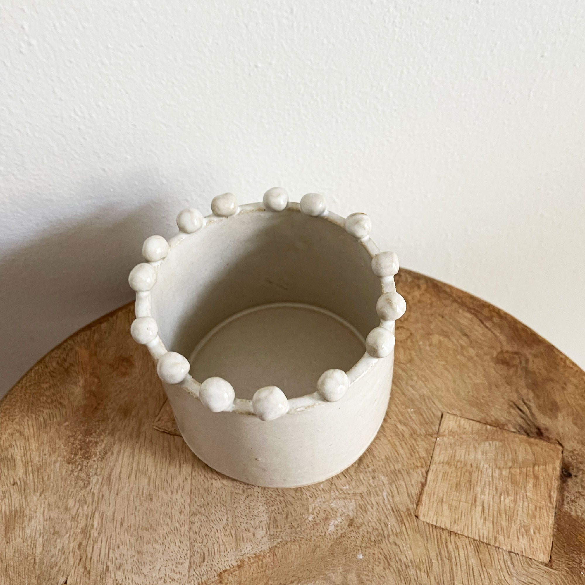 salto-beadcup1 Beaded Cup - White - Image 1
