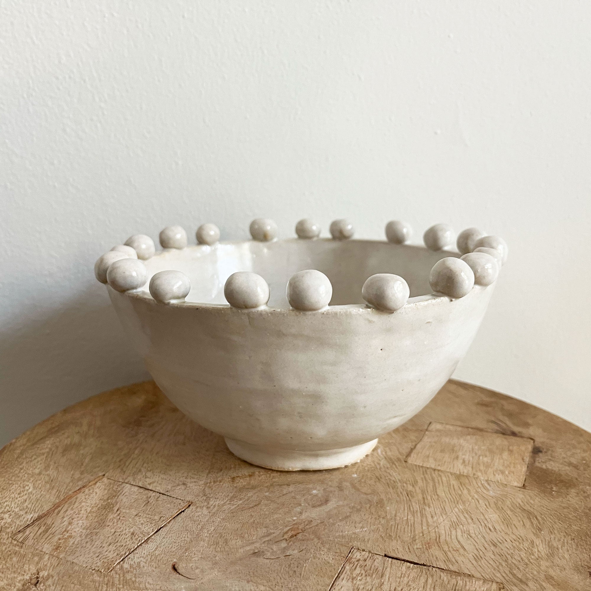 salto-beadedbowl-white3 Beaded Edge Bowl - White - Image 1