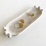 Beaded Tray - White