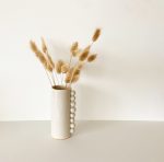Beaded Vase - White