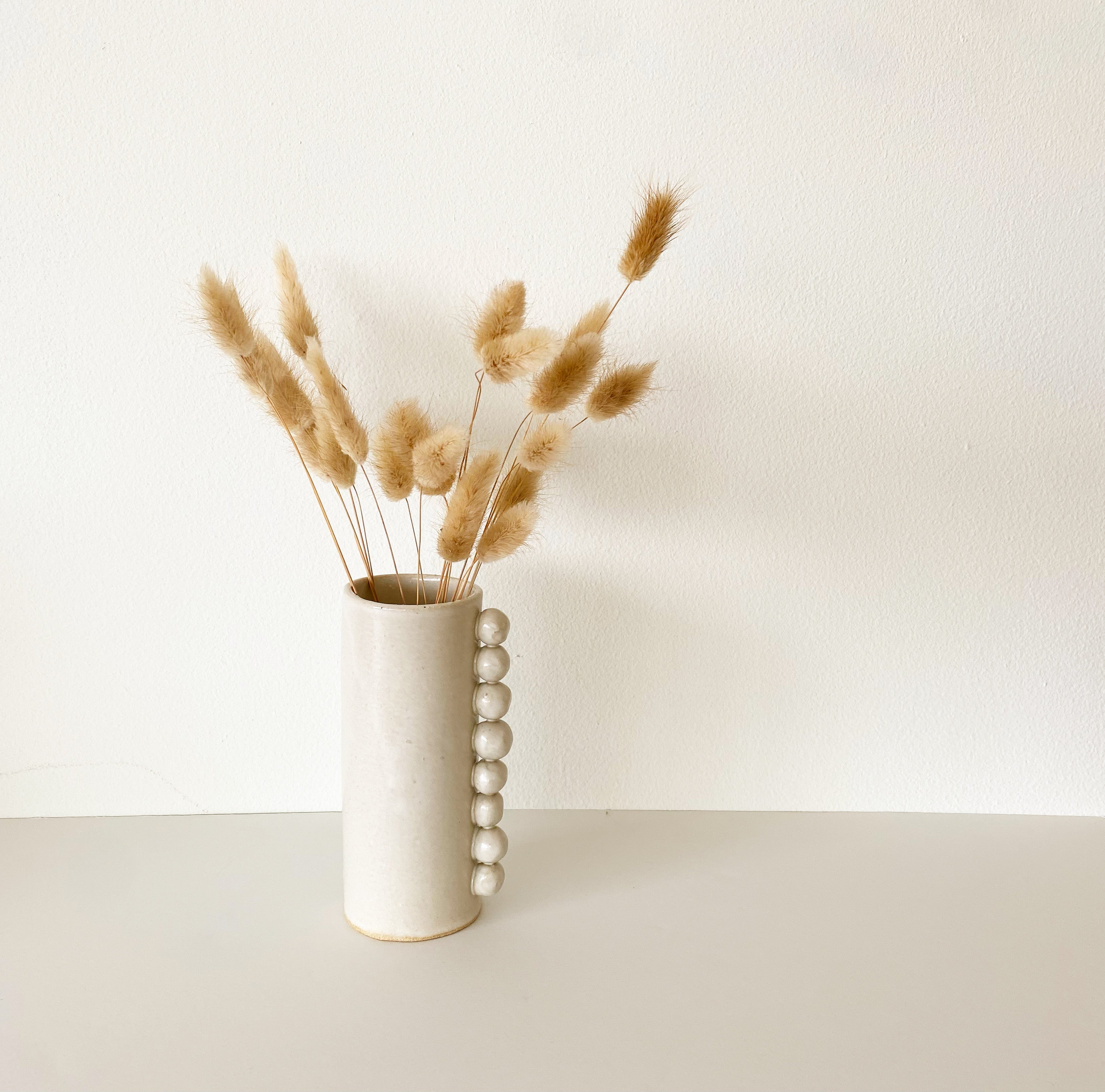 salto-beadedvase-0 Beaded Vase - White - Image 1