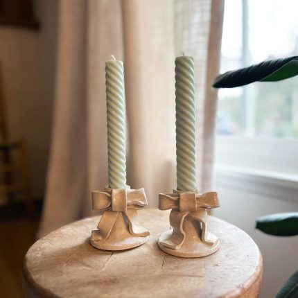 Ribbon Bow Candlestick Holder