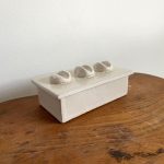 Abstract Ceramic Box - White
