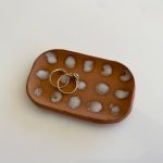 Brown & White Dotted Tray