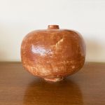Rustic Brown Round Vase