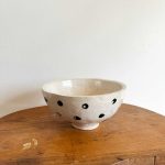 Tiny Polka Dot Bowl - Black and White