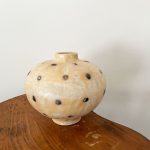 Creamy Polka Dot Vase
