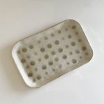 Rectangle Dotted Dish - Green and White