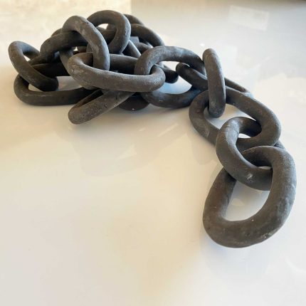 Medium Ceramic Chain - Rustic Black-Brown