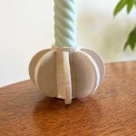 CELINA Finned Taper Candle Holder