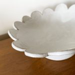 Scalloped Pedestal Plate - Grey - Image 2