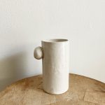 Knob Bud Vase - White