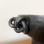 Knotted Pedestal Bowl - Black - Image 2