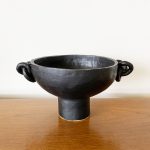 Knotted Pedestal Bowl - Black