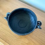 Knotted Pedestal Bowl - Black - Image 4