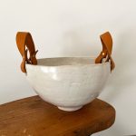 Leather Handled Basket Bowl - Image 2