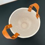 Leather Handled Basket Bowl - Image 5