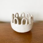 Tall Loops Bowl - White