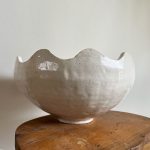 Large Wavy Edge Bowl - White - Image 3