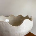 Large Wavy Edge Bowl - White - Image 4