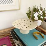 Polka Dot Pedestal Dish - Black & White - Image 5