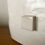 Pill-Shaped Vase with Square - White - Image 3