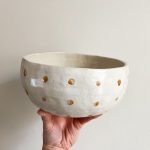 Polka Dot Bowl - Brown & White - Image 3