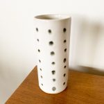 Polka Dot Vase - Black & White
