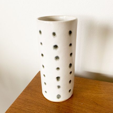 Polka Dot Vase - Black & White