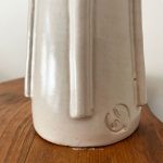 Ribbed Cone Vase - White - Image 4