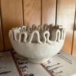 Ribbon Top Bowl - White - Image 4