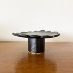 Scalloped Pedestal Plate - Black