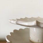 Webbed Pedestal Plate - White - Image 3