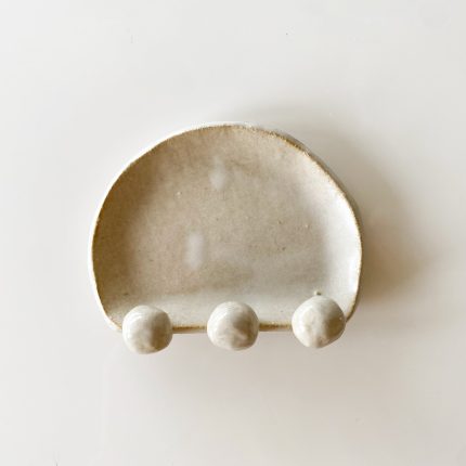 Small Half-Circle Tray with 3 Bobbles