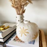 Sun Stars Round Vase - White & Natural - Image 3